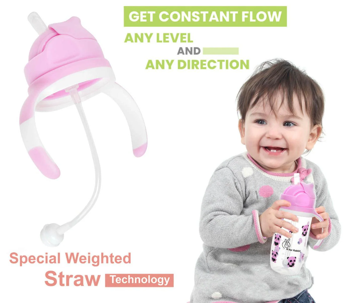 Bubble Baby Sipper Bottle 300ml BPA free Poly Propylene Material - Image 11