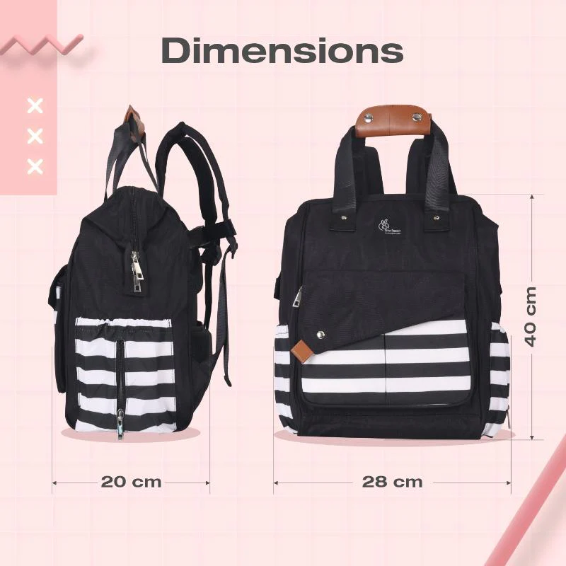 Caramello Delight Smart Diaper Backpack Bag With Personalized Name Tag - Image 15