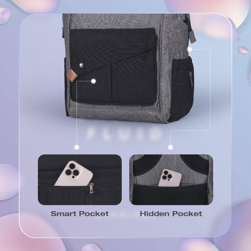 Caramello Delight Smart Diaper Backpack Bag With Personalized Name Tag - Image 3