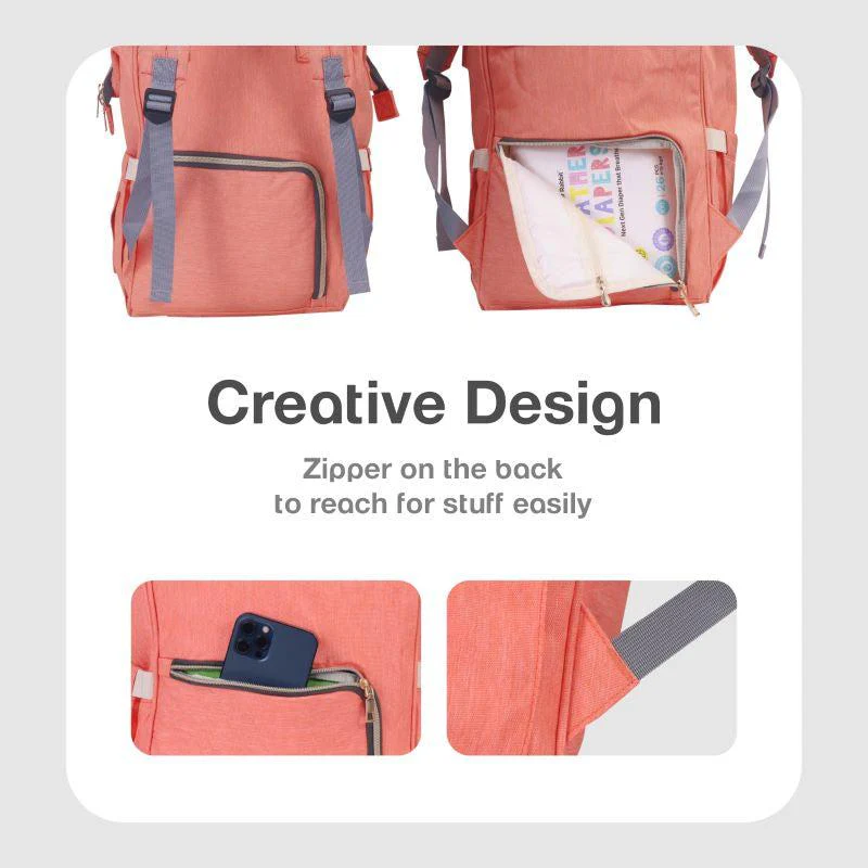 Caramello Diaper Bag For Moms With Personalized Name Tag - Image 10