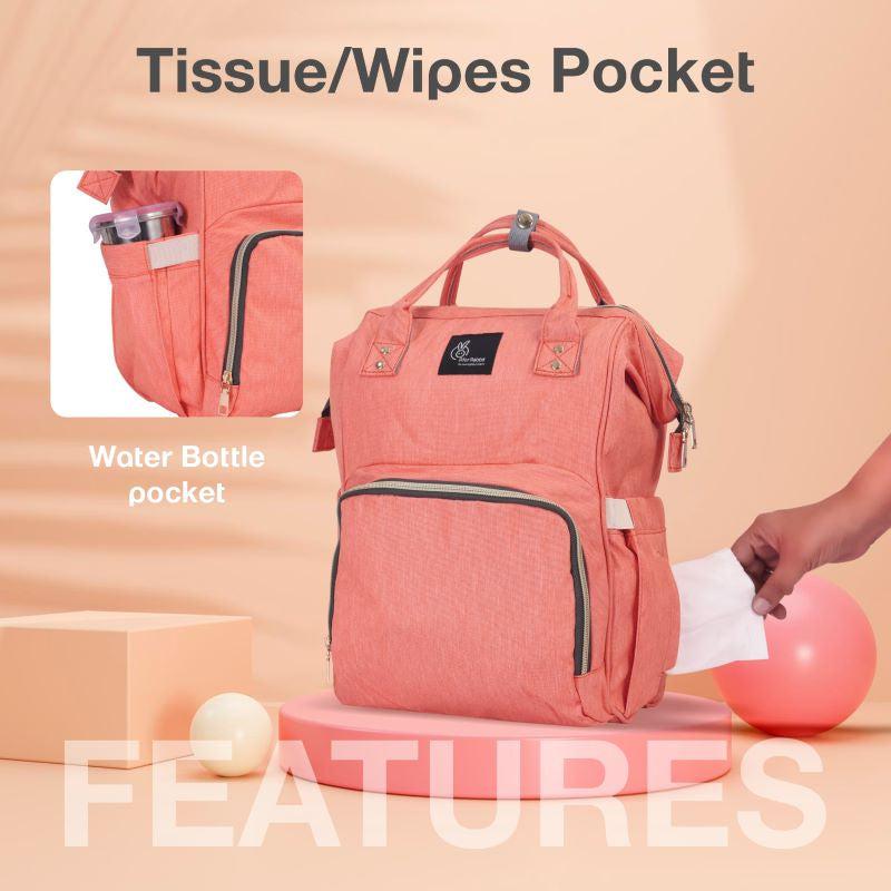 Caramello Diaper Bag For Moms With Personalized Name Tag - Image 4