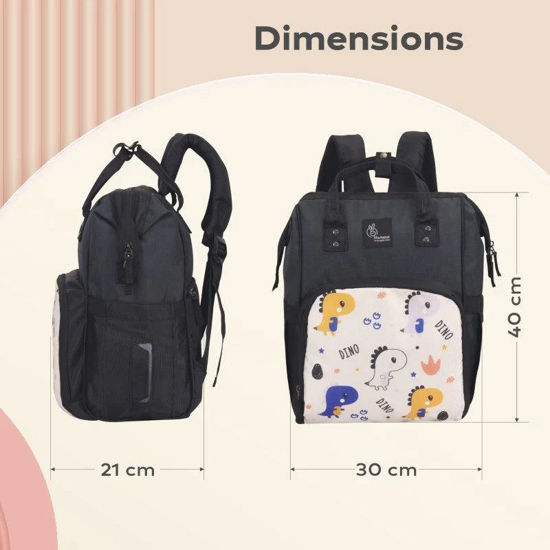Caramello Dino Diaper Bag For Mother With 11 Pockets - Image 12