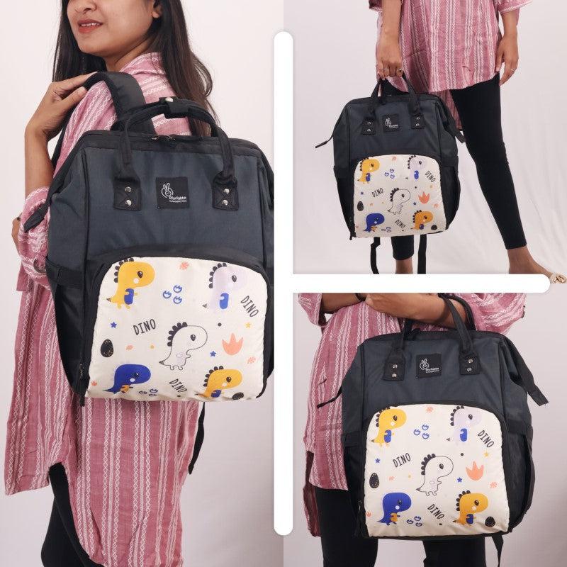 Caramello Dino Diaper Bag For Mother With 11 Pockets - Image 13