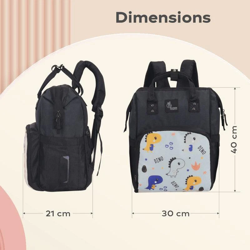 Caramello Dino Diaper Bag For Mother With 11 Pockets - Image 4