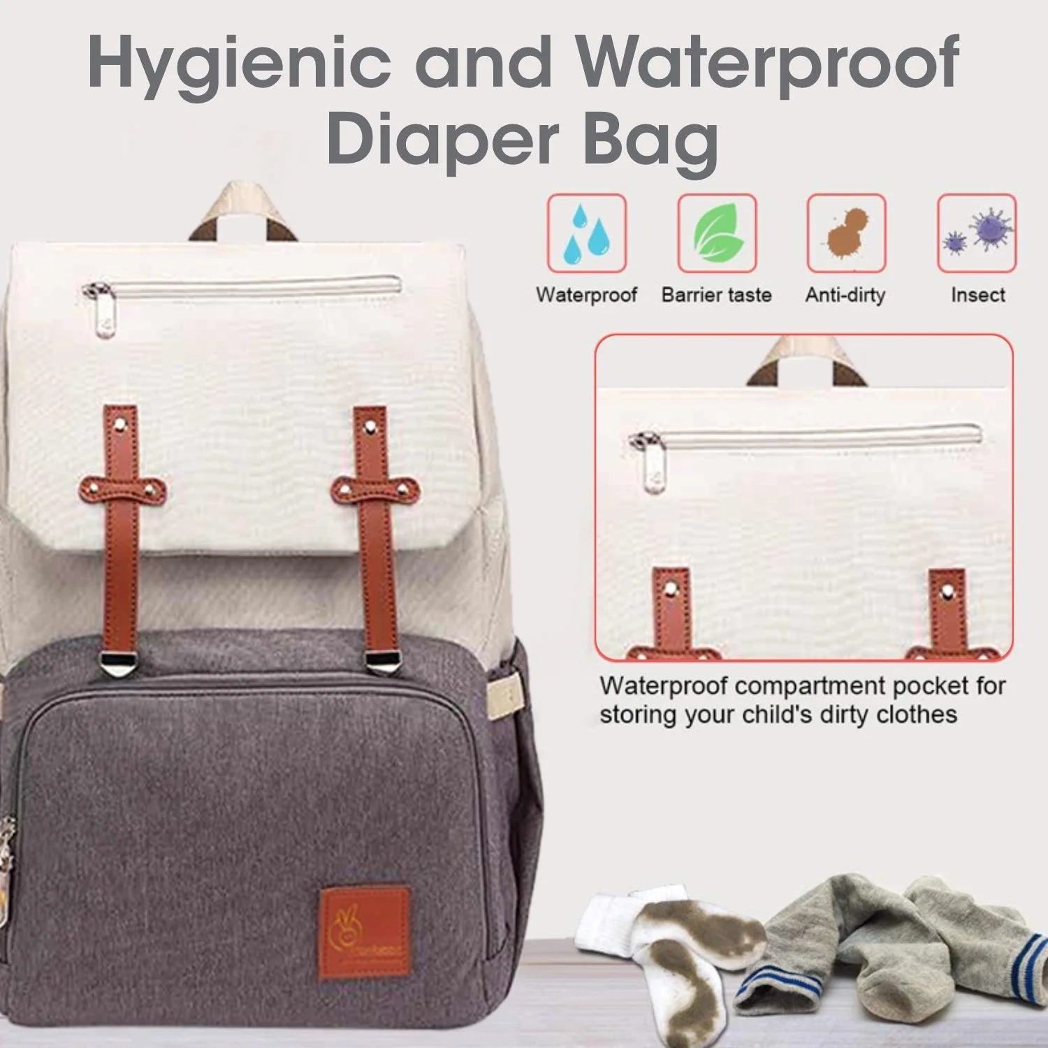 Caramello Smart Diaper Bags For Mother With High-Quality Water-Resistant Material - Image 19