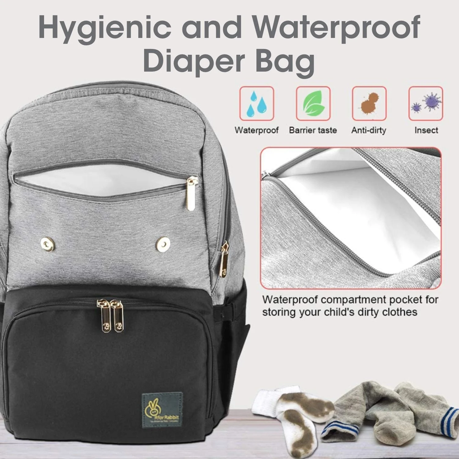 Caramello Smart Diaper Bags For Mother With Personalized Name Tag - Image 6