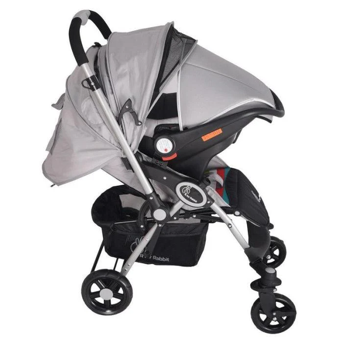 Chocolate Ride Travel System Kids Stroller Easy To Fold, Reversible Handle, Easy Attachment Of Infant Car Seat - Rainbow - Image 4