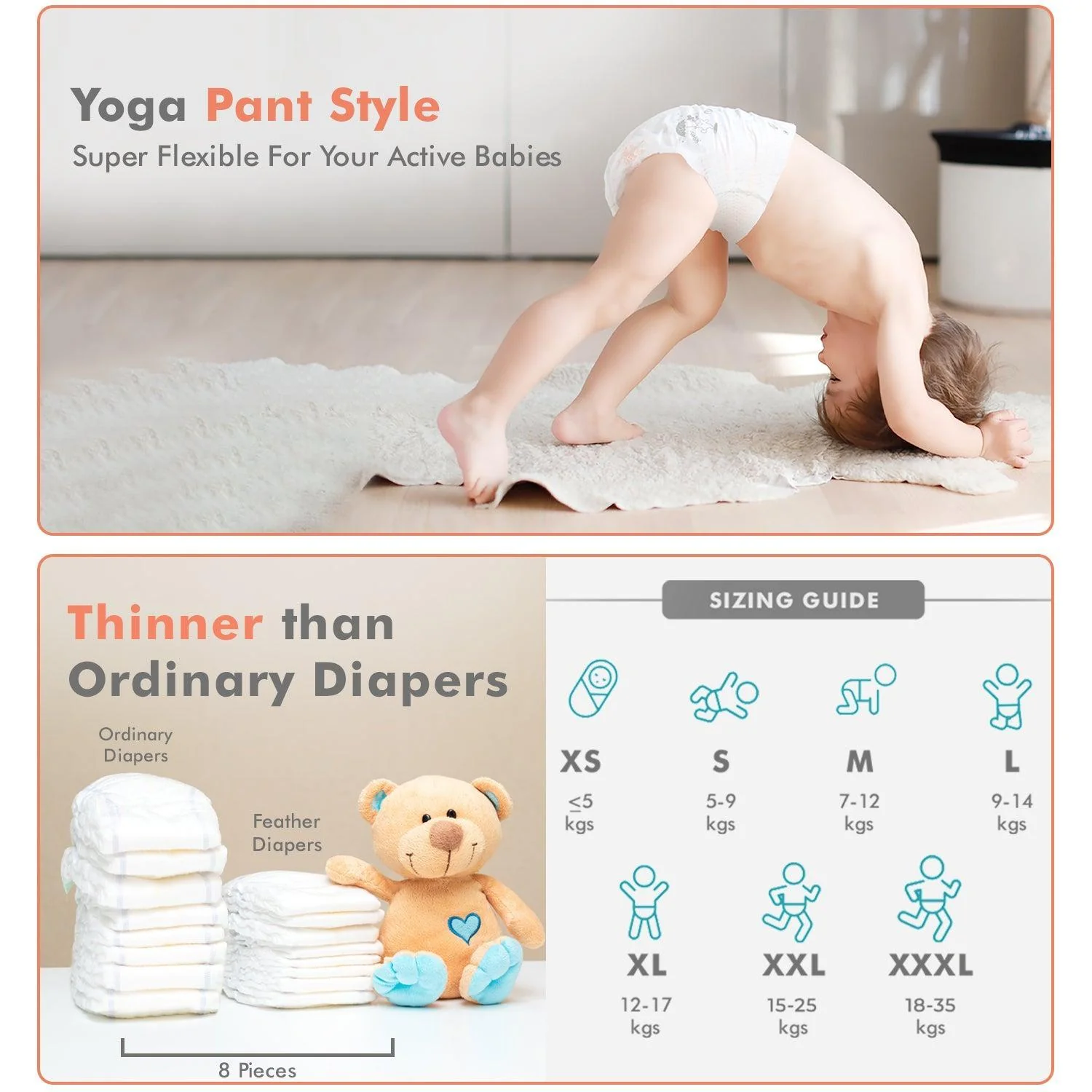 Feather Diapers - Next Gen Baby Diapers that Breathes, Dermatologically tested, sensitive skin suitable, Chemical-free, Leak-Proof - Image 3