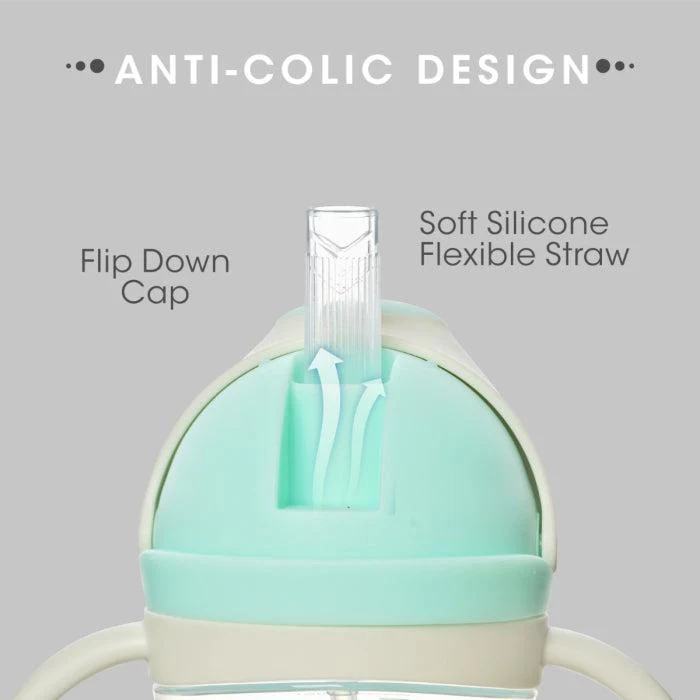 Hippo Straw Sipper Bottle For Babies 300ml - Image 4