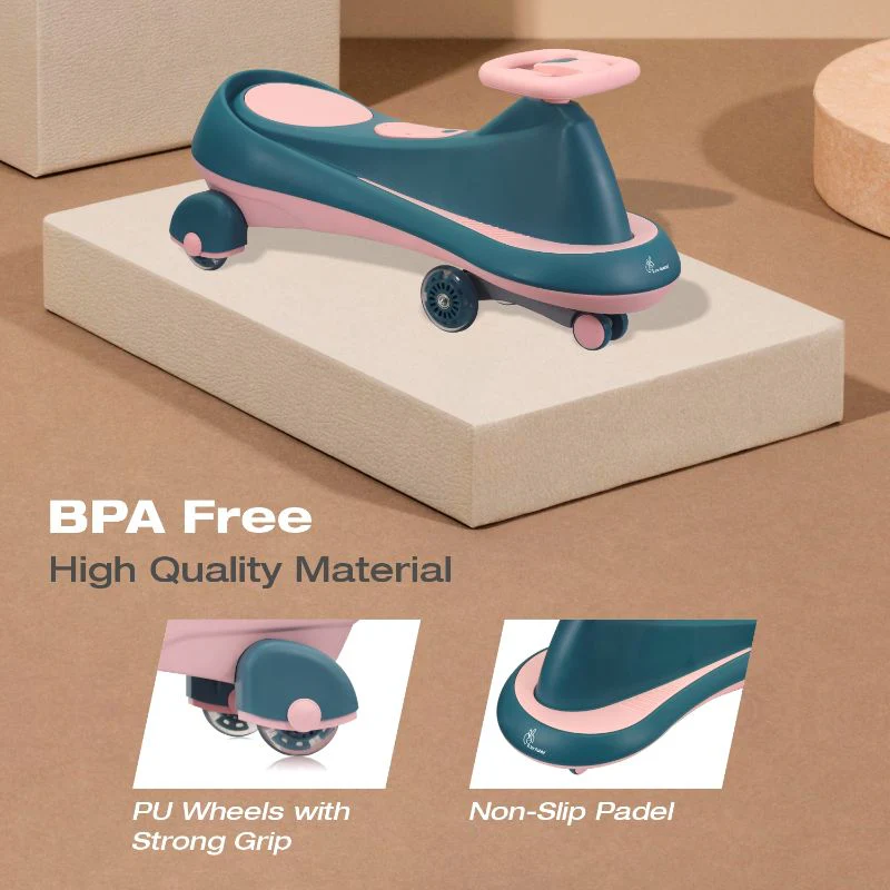 Iya Iya Drift Swing Car - Inbuilt Music, Scratch Free PU Led Wheels, Up to 125 Kgs Capacity - Image 13