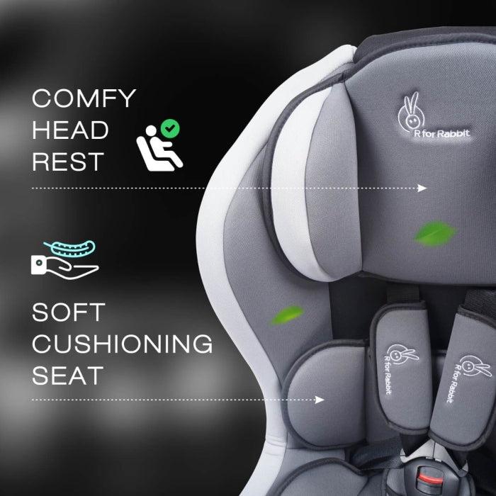 Jack N Jill Baby Car Seat For 0 To 5 Years - Black Grey - Image 4