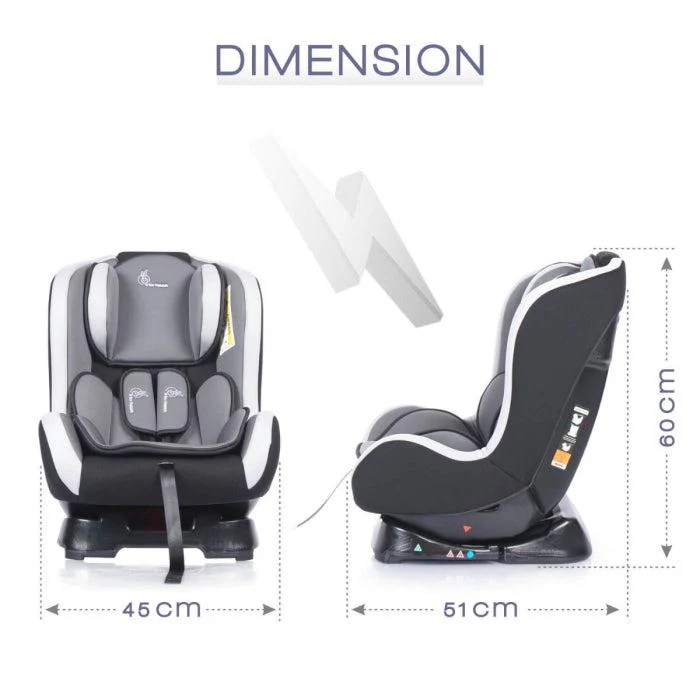 Jack N Jill Baby Car Seat For 0 To 5 Years - Black Grey - Image 8