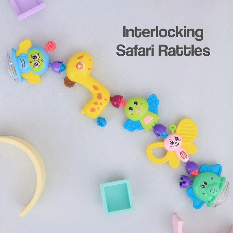 Jingle Safari Rattles BIS Certified for Safety - Set of 5 - BPA Free - Image 6