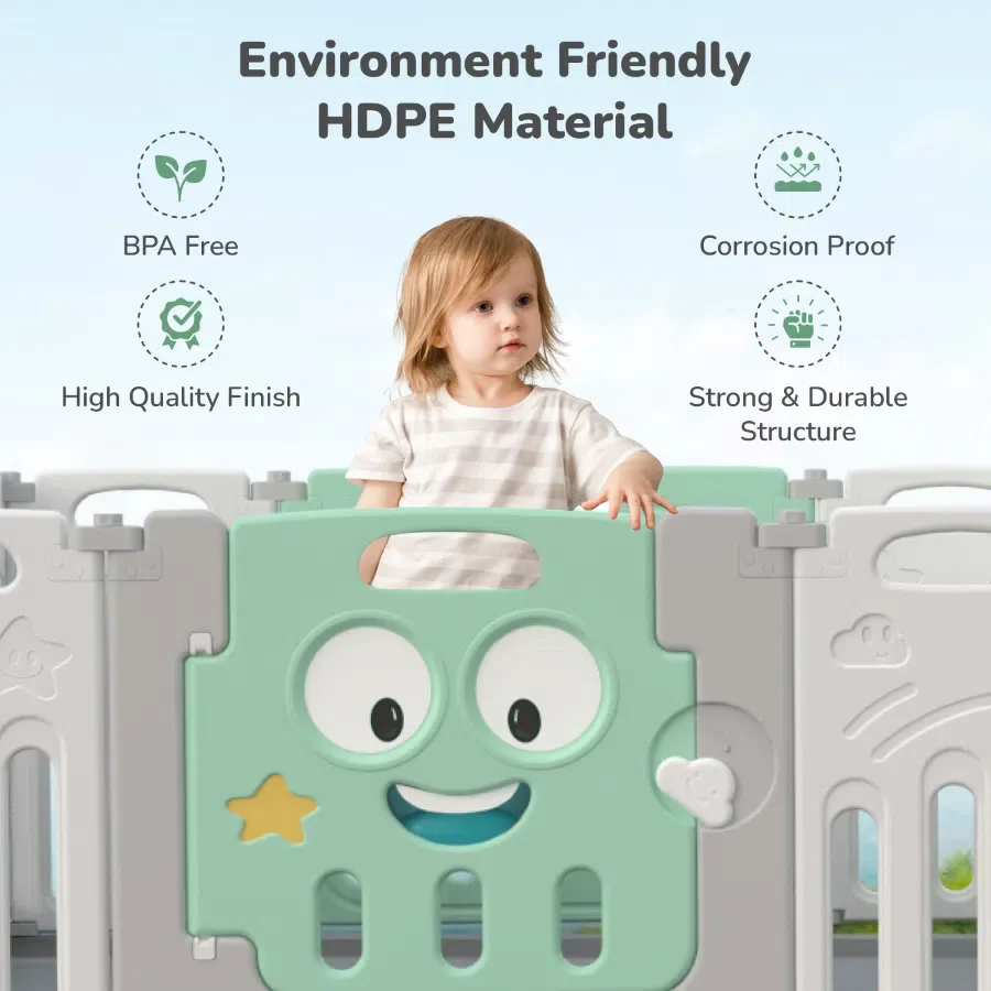 Joyland Playard For Kids 14-Panel Playard, Babies' Play Area, Indoor Setup - Image 11