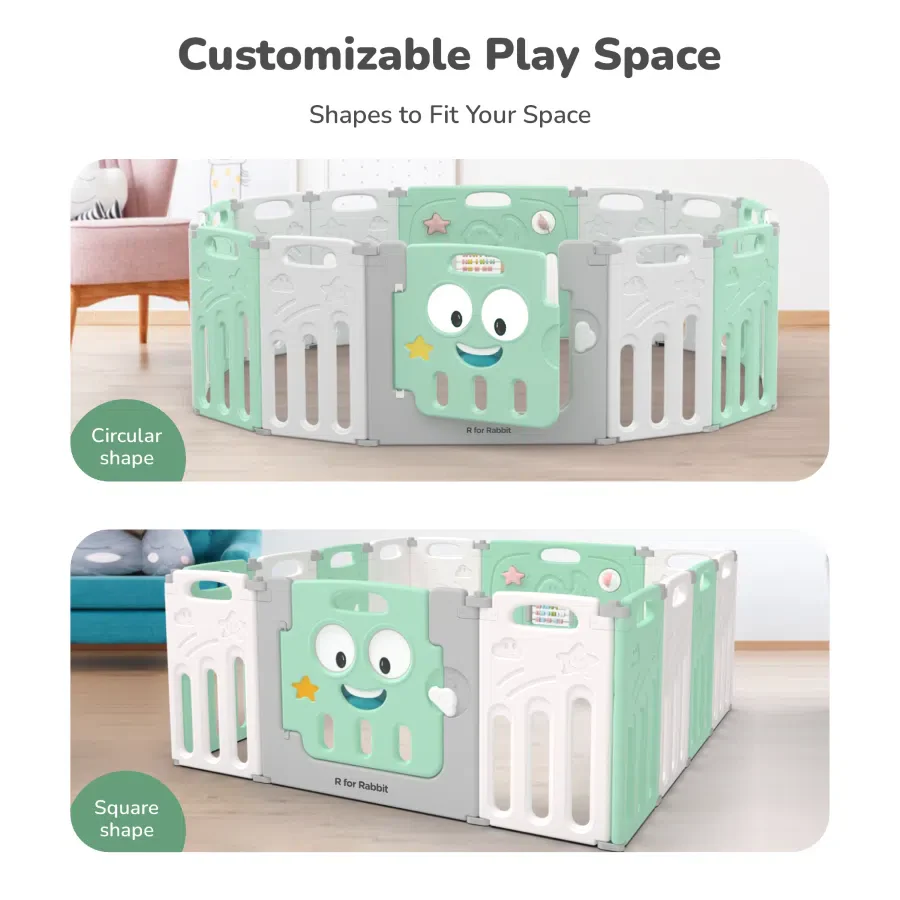 Joyland Playard For Kids 14-Panel Playard, Babies' Play Area, Indoor Setup - Image 12