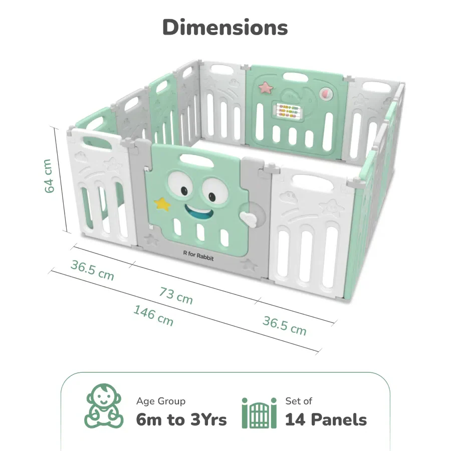 Joyland Playard For Kids 14-Panel Playard, Babies' Play Area, Indoor Setup - Image 18