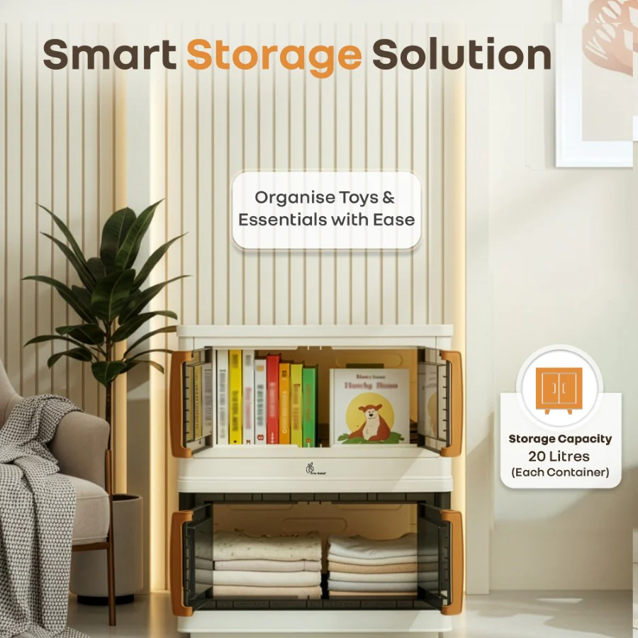 Kiddo Korner Pod Kids Storage Organizer Set of 2 & Set of 4 – 20L Each - Image 11