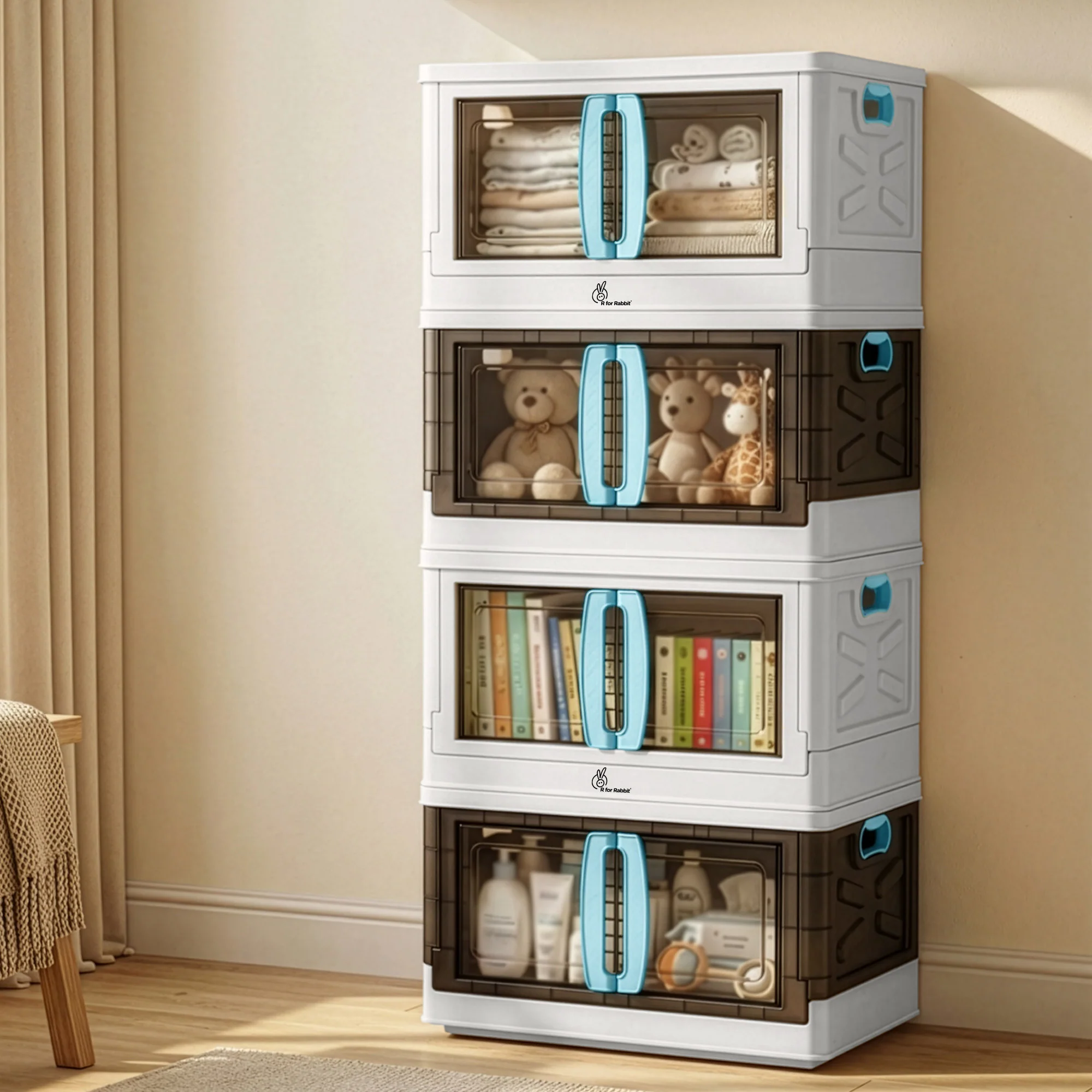 Kiddo Korner Pod Kids Storage Organizer Set of 2 & Set of 4 – 20L Each - Image 19