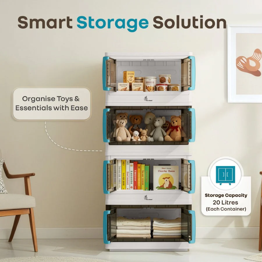 Kiddo Korner Pod Kids Storage Organizer Set of 2 & Set of 4 – 20L Each - Image 20