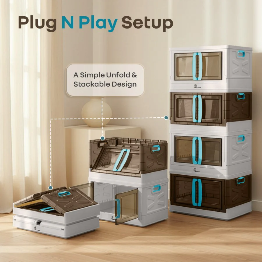 Kiddo Korner Pod Kids Storage Organizer Set of 2 & Set of 4 – 20L Each - Image 21