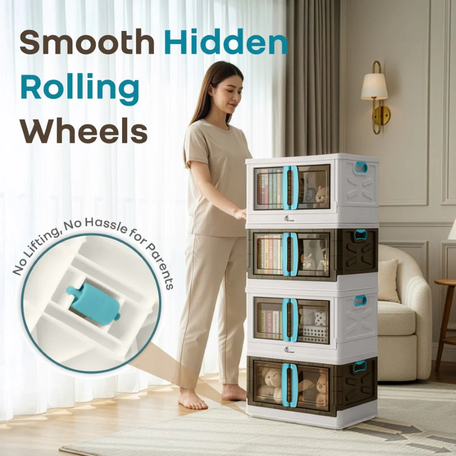 Kiddo Korner Pod Kids Storage Organizer Set of 2 & Set of 4 – 20L Each - Image 22