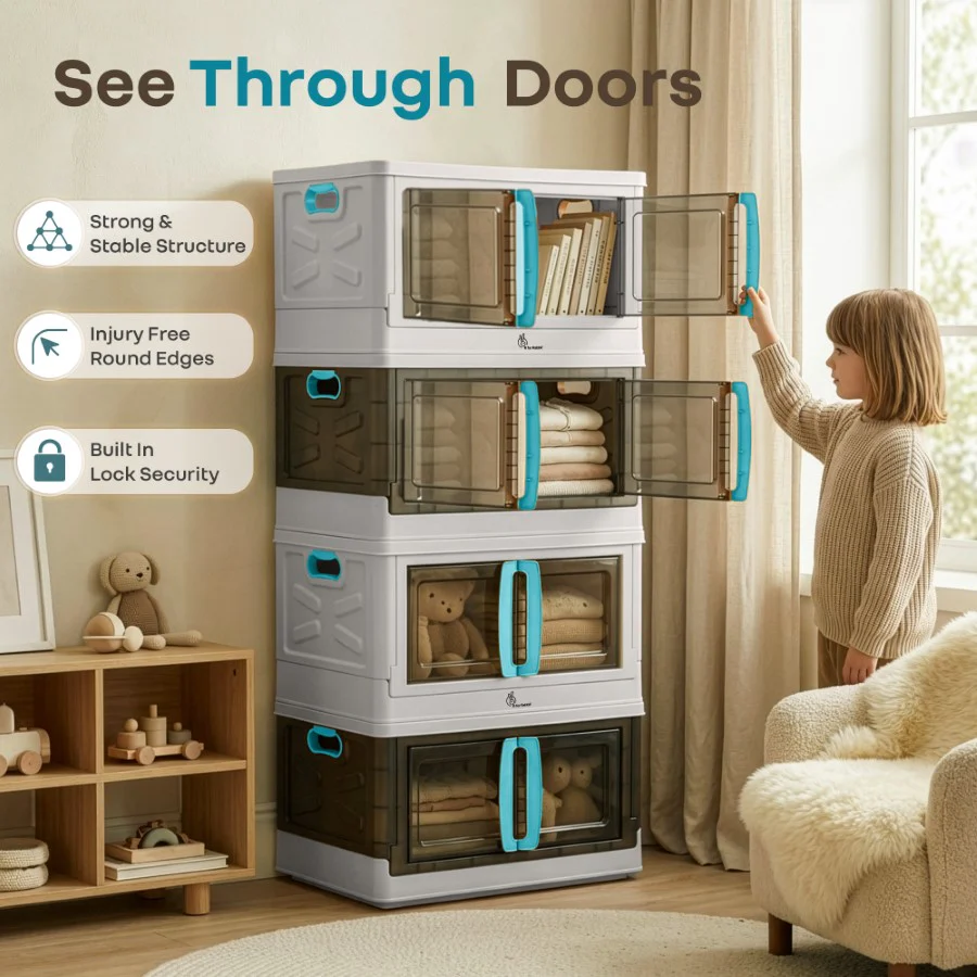 Kiddo Korner Pod Kids Storage Organizer Set of 2 & Set of 4 – 20L Each - Image 24