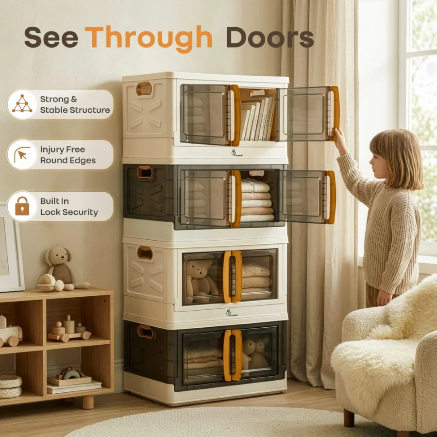 Kiddo Korner Pod Kids Storage Organizer Set of 2 & Set of 4 – 20L Each - Image 32