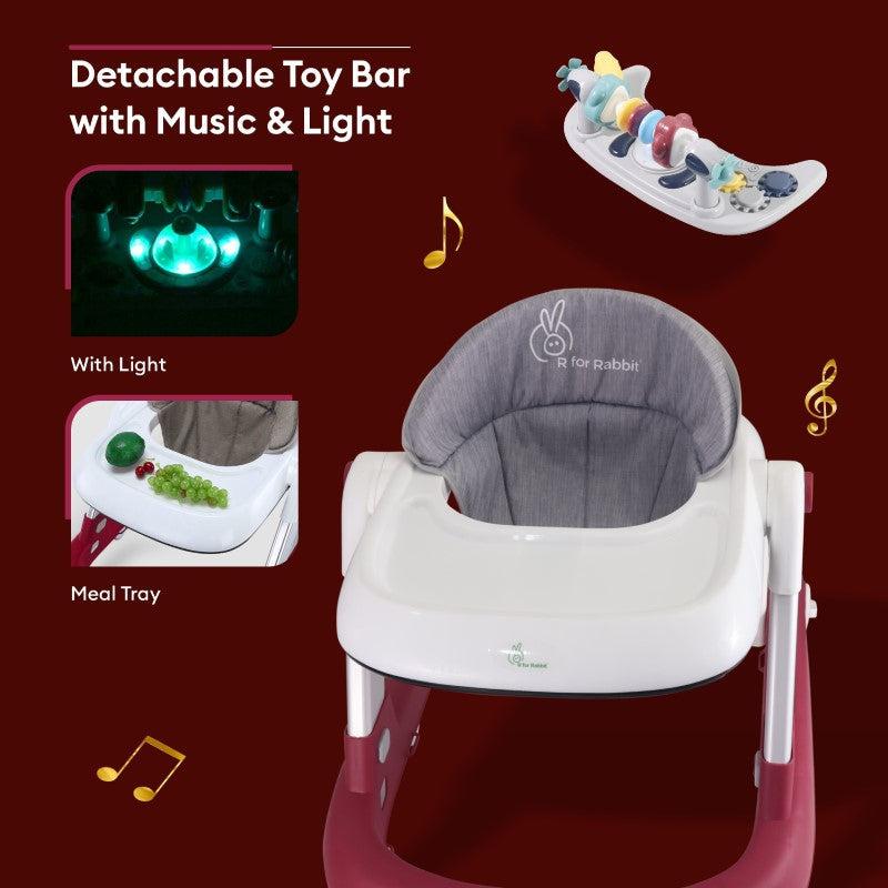 Little Feet Walker - Detachable Toy Bar With Music & Light - Red - Image 6