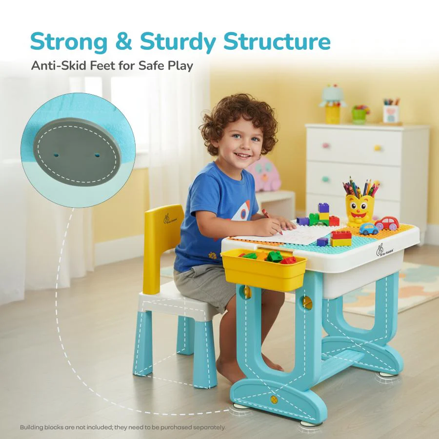 Little Genius Learner Study Table Set for Kids 4-in-1 Multifunctional Study Table With Portable, Safe & Smart Design - Image 4