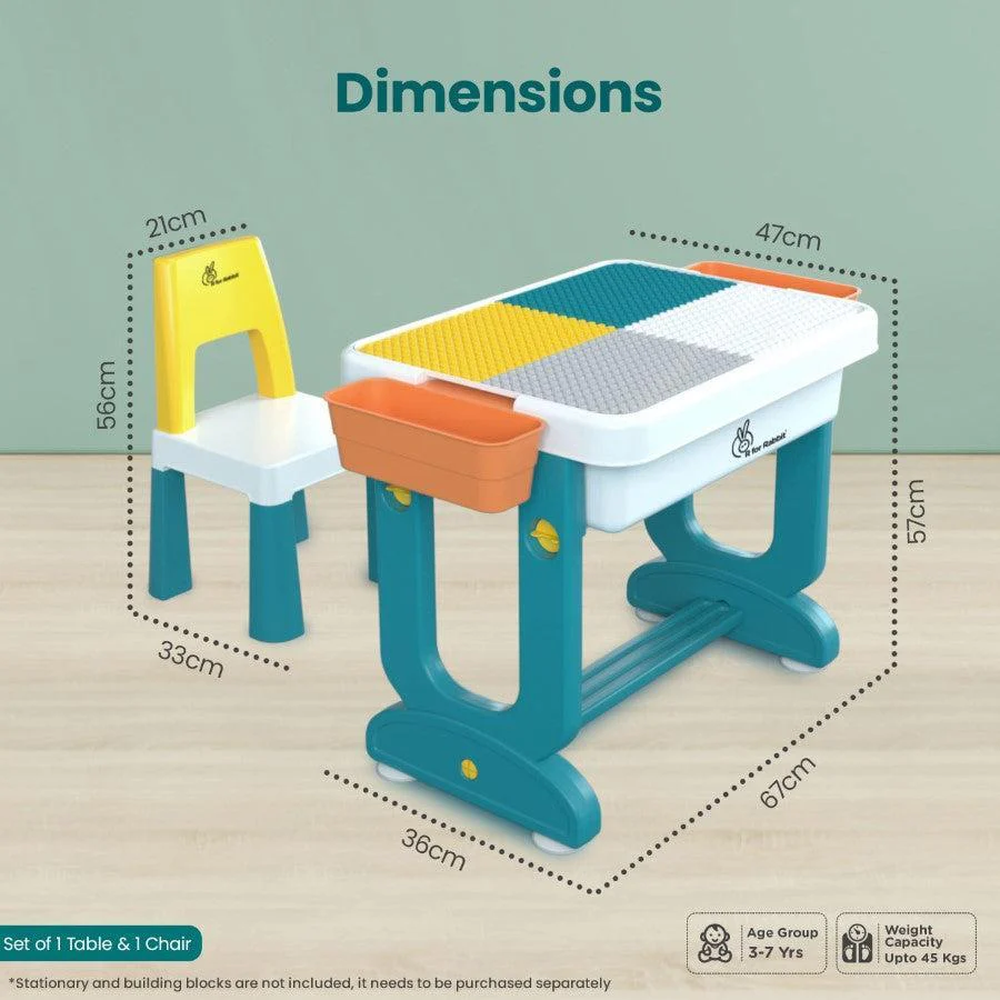 Little Genius Learner Kids Study Table Set with Chair - Image 7