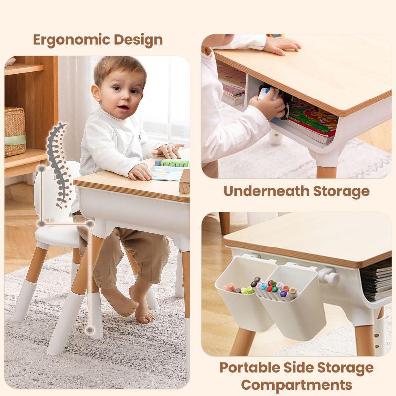 Little Genius Woodland Kids Study Table With Chair - Image 6
