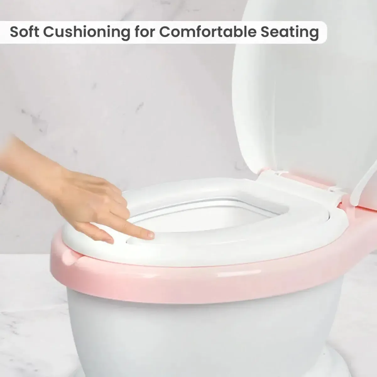Little GrownUp Potty Seat - Pink White - Image 4