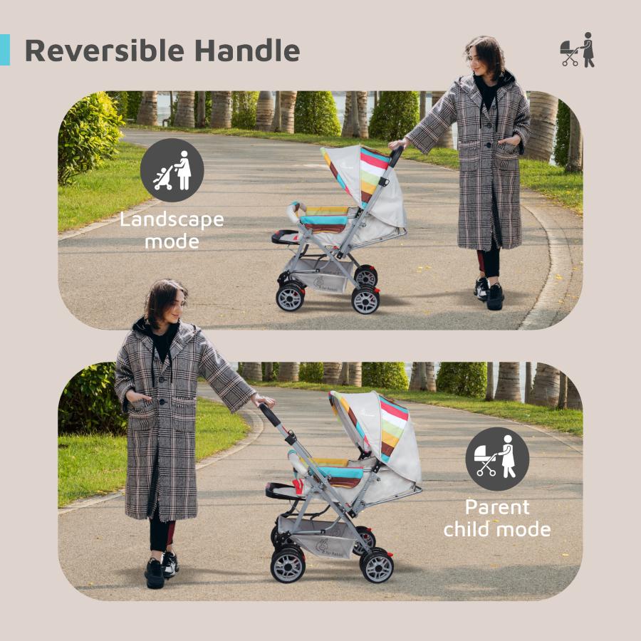 Lollipop Lite Baby Stroller With Personalized Name Plate - Rainbow - Image 3