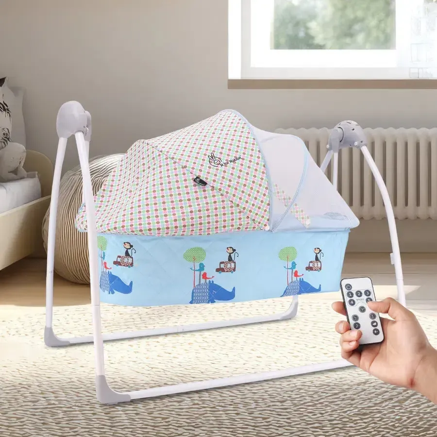 Lullabies Cradle - Auto Swing With Remote Control, 16 In-Built Soothing Music Tunes, Mosquito Net Baby Cradle, 3-Point Safety, Swing Lock - Image 19