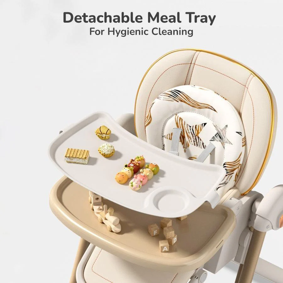 Marshmallow Smart High Chair For Kids 2-in-1 Multipurpose High Chair with Swing - Abstract Beige - Image 8