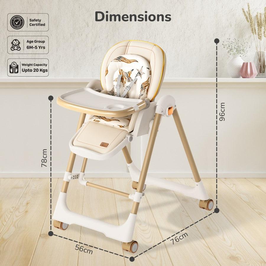 Marshmallow Smart High Chair For Kids 2-in-1 Multipurpose High Chair with Swing - Abstract Beige - Image 9