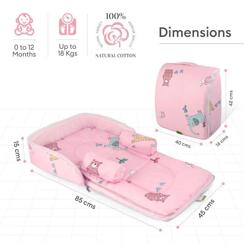 Baby Nest Lite Bed - Easy Compact Fold, Zip Clouser, Carry Like Bag, Travel Friendly - Image 4