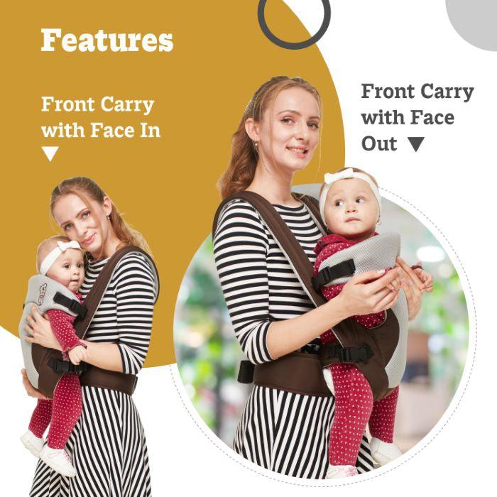 New Cuddle Snuggle Carriers cum Kangaroo Bag, Front / Back Baby Carrier Position, Foldable Head Support - Image 10