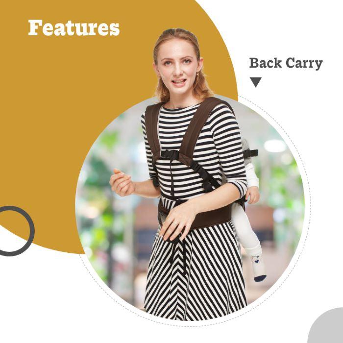 New Cuddle Snuggle Carriers cum Kangaroo Bag, Front / Back Baby Carrier Position, Foldable Head Support - Image 11