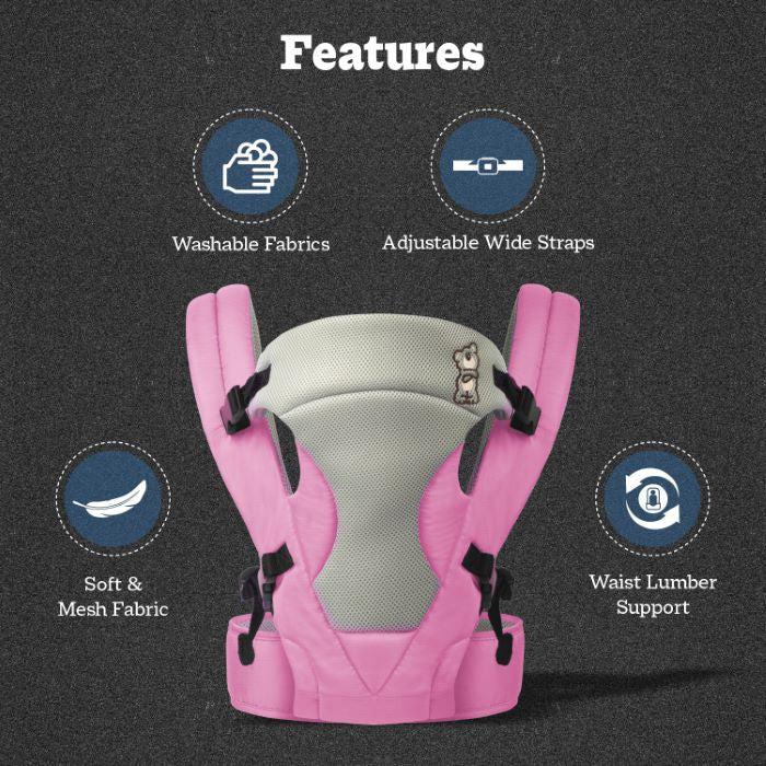 New Cuddle Snuggle Carriers cum Kangaroo Bag, Front / Back Baby Carrier Position, Foldable Head Support - Image 13