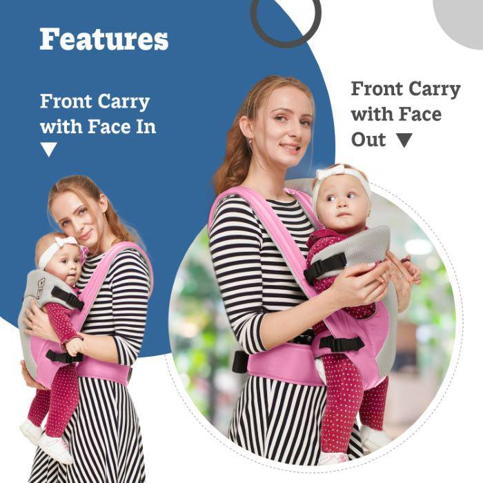 New Cuddle Snuggle Carriers cum Kangaroo Bag, Front / Back Baby Carrier Position, Foldable Head Support - Image 15