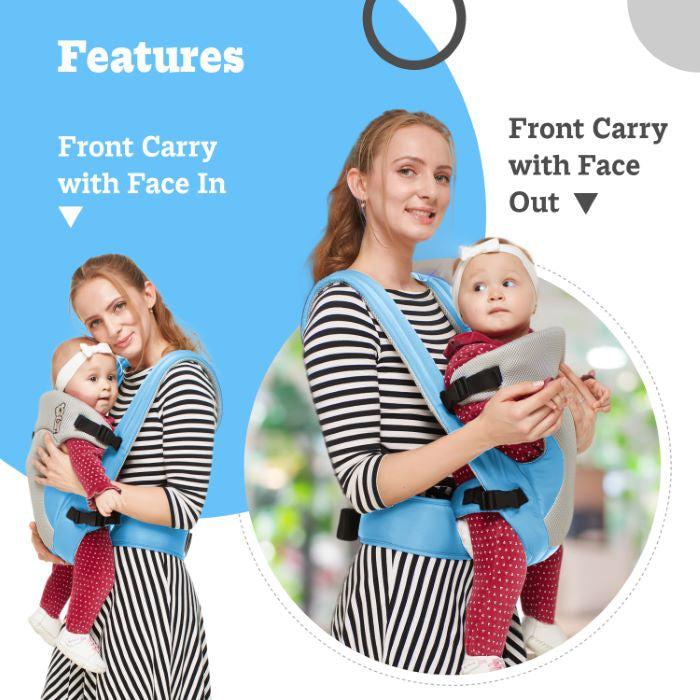 New Cuddle Snuggle Carriers cum Kangaroo Bag, Front / Back Baby Carrier Position, Foldable Head Support - Image 3