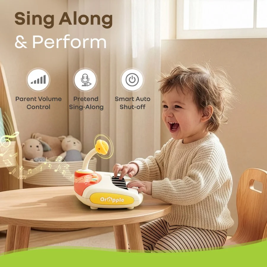 Orapple Funtunes Piano Musical Toy for Kids with Lights, Record & Play Function, 5-Level Volume Control & BIS Certified Safety (12+ Months) - Image 14