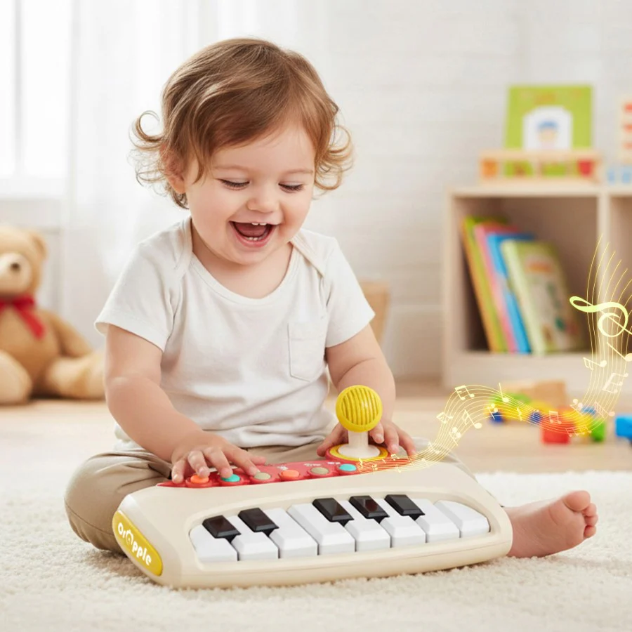 Orapple Funtunes Piano Musical Toy for Kids with Lights, Record & Play Function, 5-Level Volume Control & BIS Certified Safety (12+ Months) - Image 9