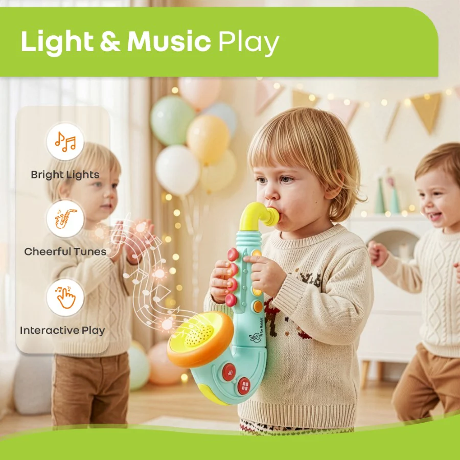 Orapple Funtunes Saxophone Musical Toy for Kids with Lights, 4 Play Modes, Built-in Melodies, Smart Auto Shut-Off & BIS Certified Safety (12+ Months) - Image 12