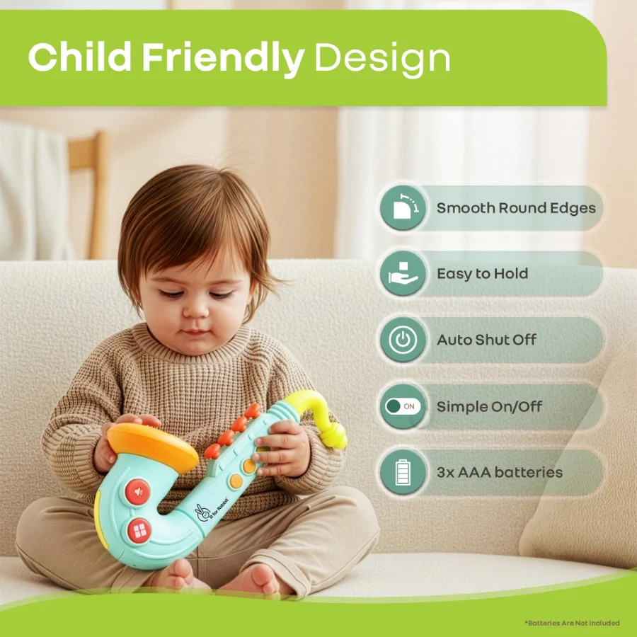 Orapple Funtunes Saxophone Musical Toy for Kids with Lights, 4 Play Modes, Built-in Melodies, Smart Auto Shut-Off & BIS Certified Safety (12+ Months) - Image 14