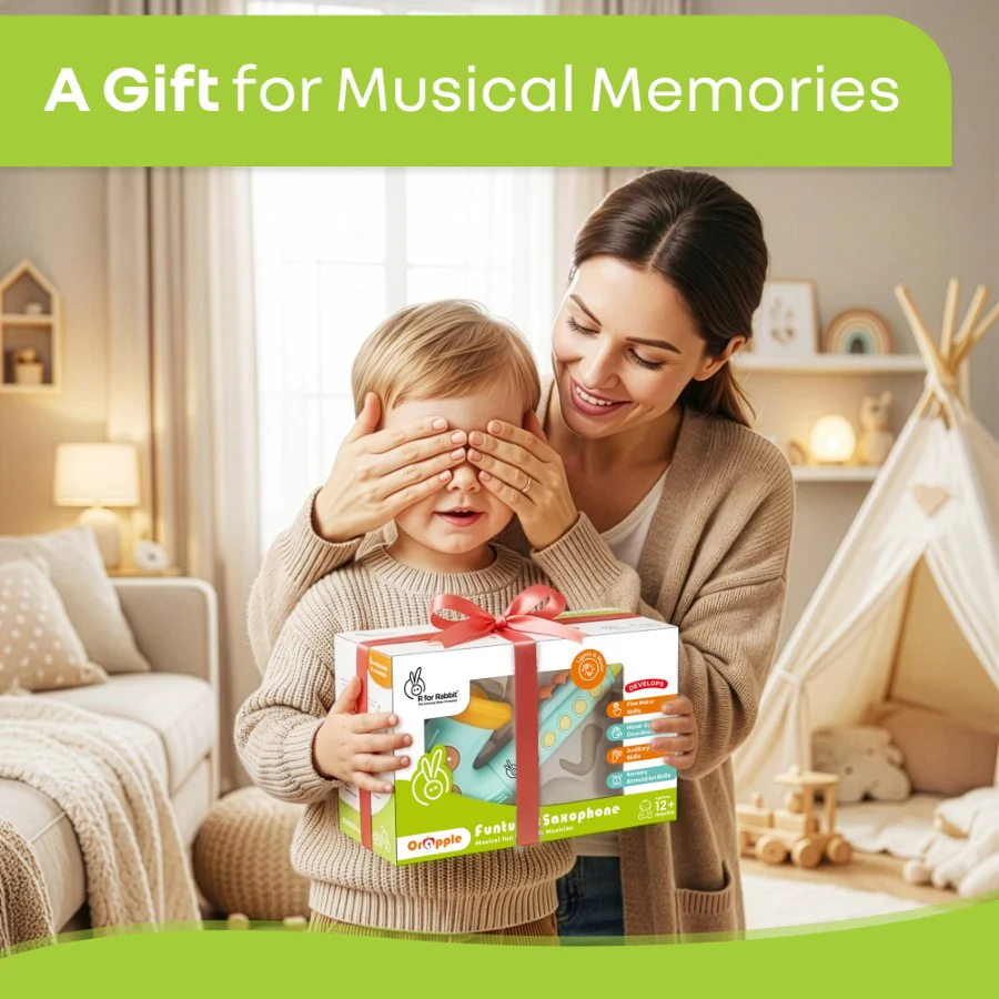 Orapple Funtunes Saxophone Musical Toy for Kids with Lights, 4 Play Modes, Built-in Melodies, Smart Auto Shut-Off & BIS Certified Safety (12+ Months) - Image 15