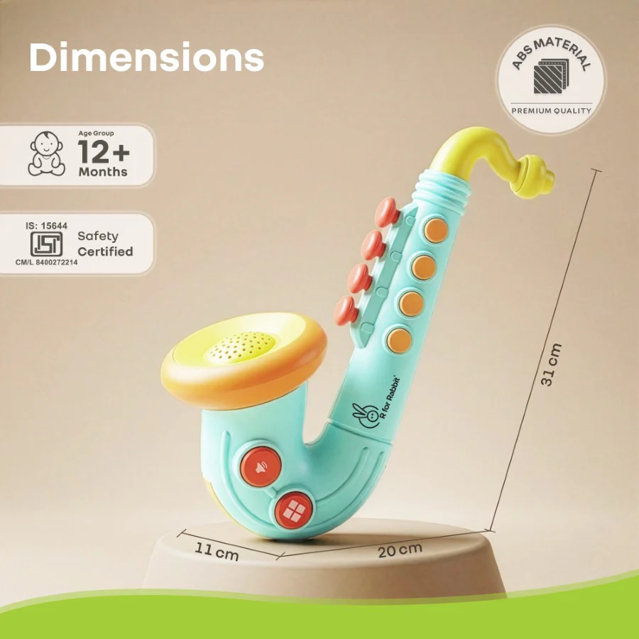 Orapple Funtunes Saxophone Musical Toy for Kids with Lights, 4 Play Modes, Built-in Melodies, Smart Auto Shut-Off & BIS Certified Safety (12+ Months) - Image 16