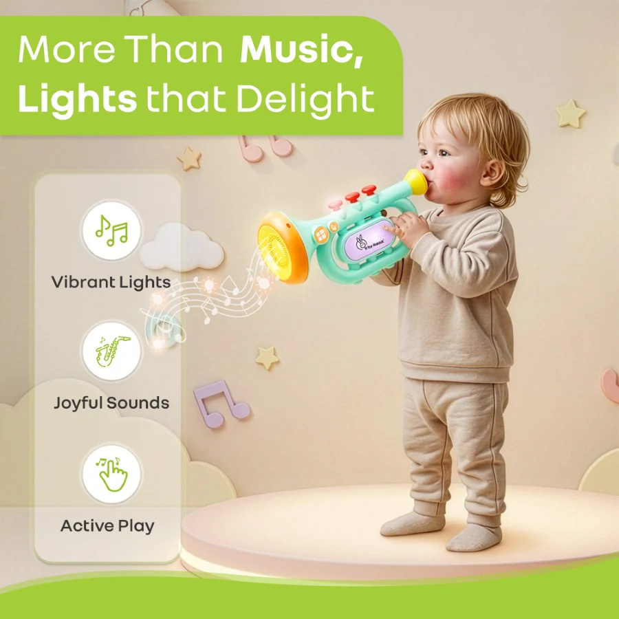 Orapple Funtunes Trumpet BIS Certified Kids Musical Toy with Non-Toxic ABS Material, Multi-Mode Play & Safe Rounded Edges - Image 12