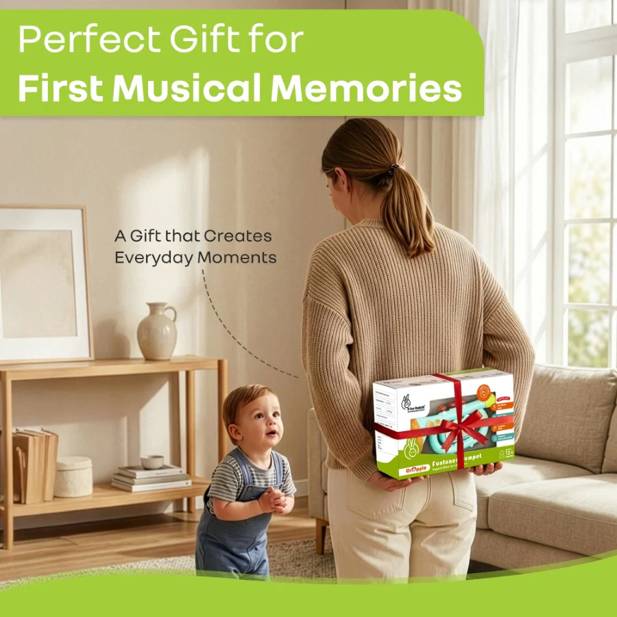 Orapple Funtunes Trumpet BIS Certified Kids Musical Toy with Non-Toxic ABS Material, Multi-Mode Play & Safe Rounded Edges - Image 15